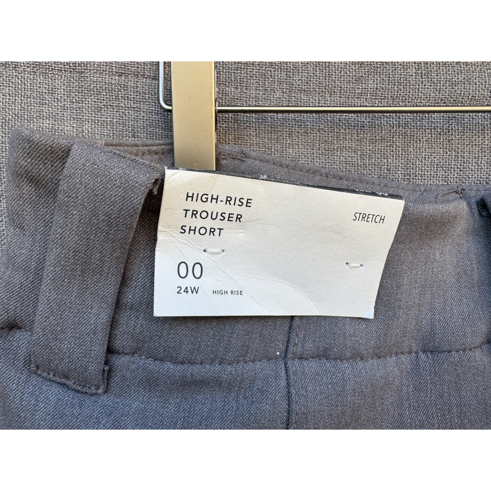 NWT American Eagle Sz 00 (24)  Gray High Rise Trouser Short - Picture 3 of 8